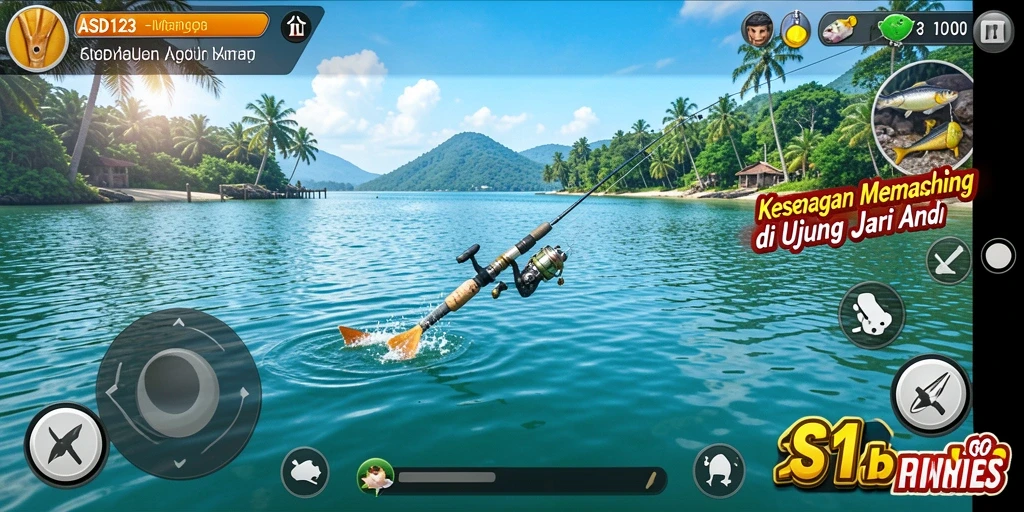 Tangkapan ikan seru dalam gameplay ASD123 yang menarik.