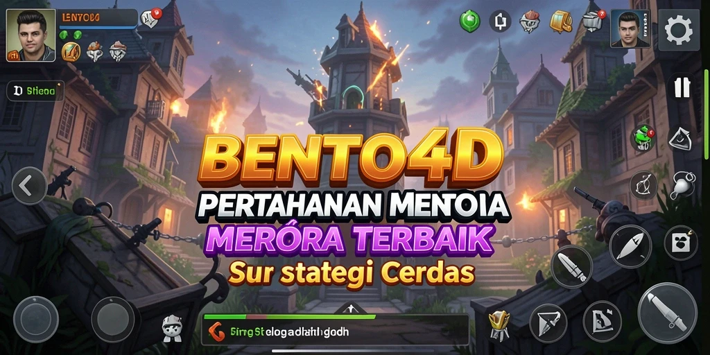 Screenshot gameplay menara pertahanan BENTO4D yang mendebarkan.
