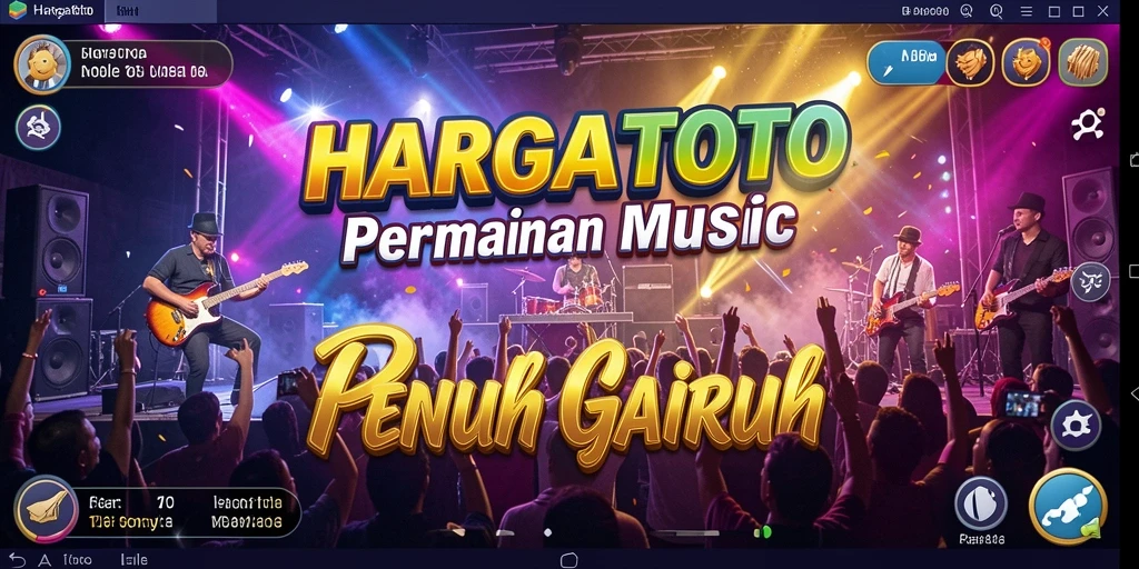 Tangkapan layar HARGATOTO menunjukkan gameplay musik yang seru.