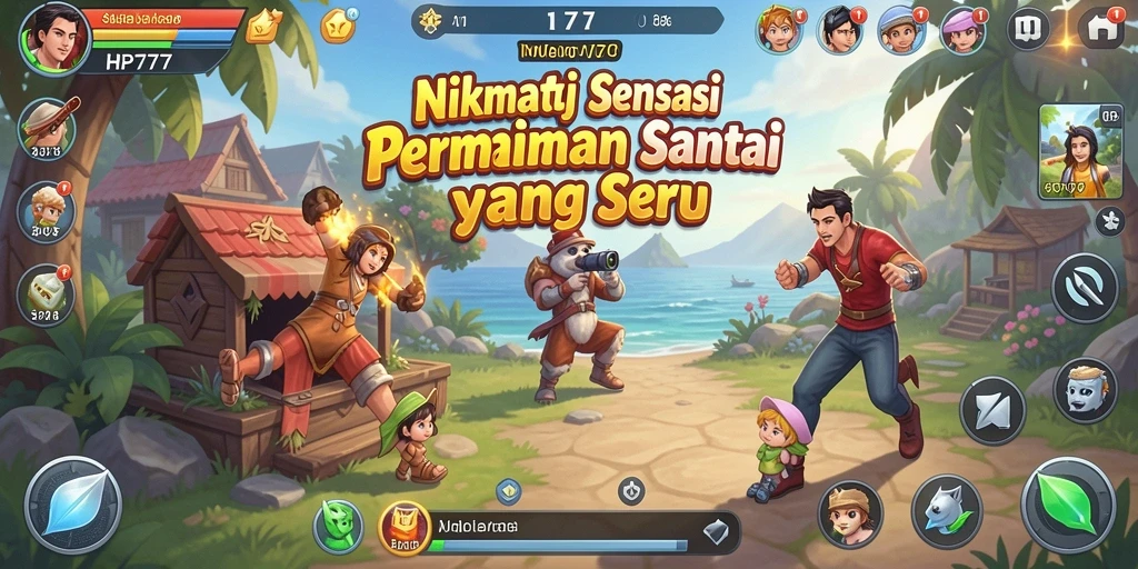 Tangkapan layar utama dari gameplay HP777 yang seru dan menghibur.
