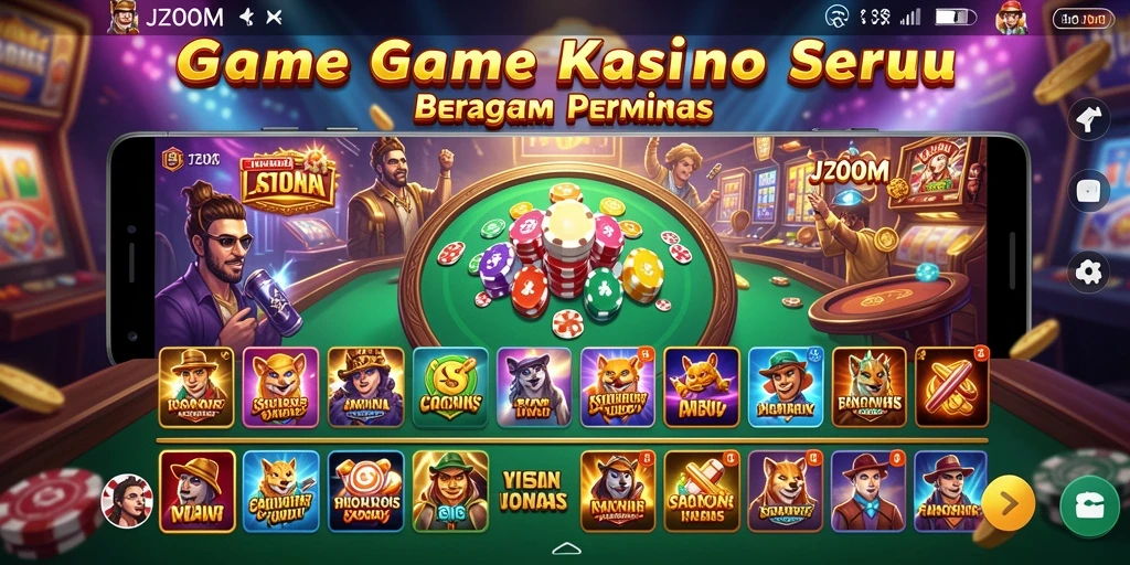 Tampilan gameplay J200M yang menarik dan seru.