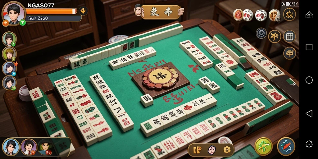 Tampilan gameplay Mahjong yang seru dan interaktif.