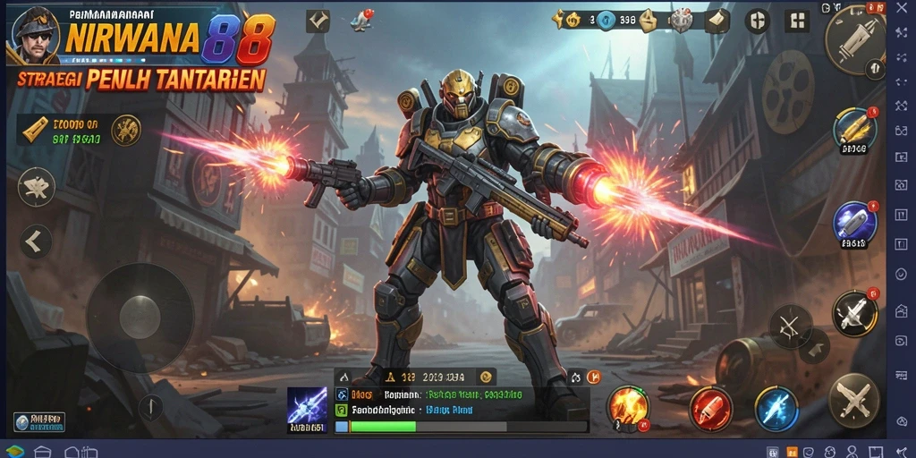 Tangkapan layar gameplay NIRWANA88 menunjukkan pertempuran strategis yang seru.