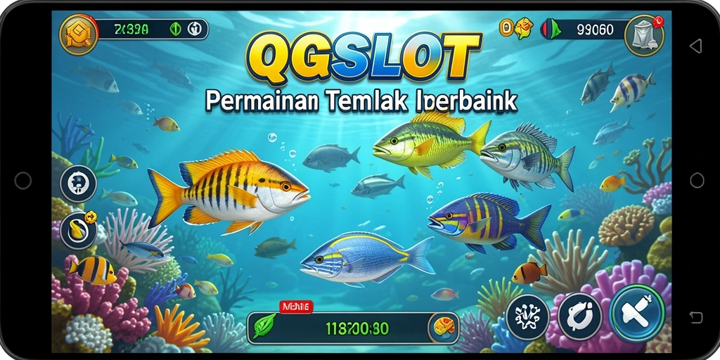 Tampilan menawan dari gameplay QQSLOT dalam aksi tembak ikan.