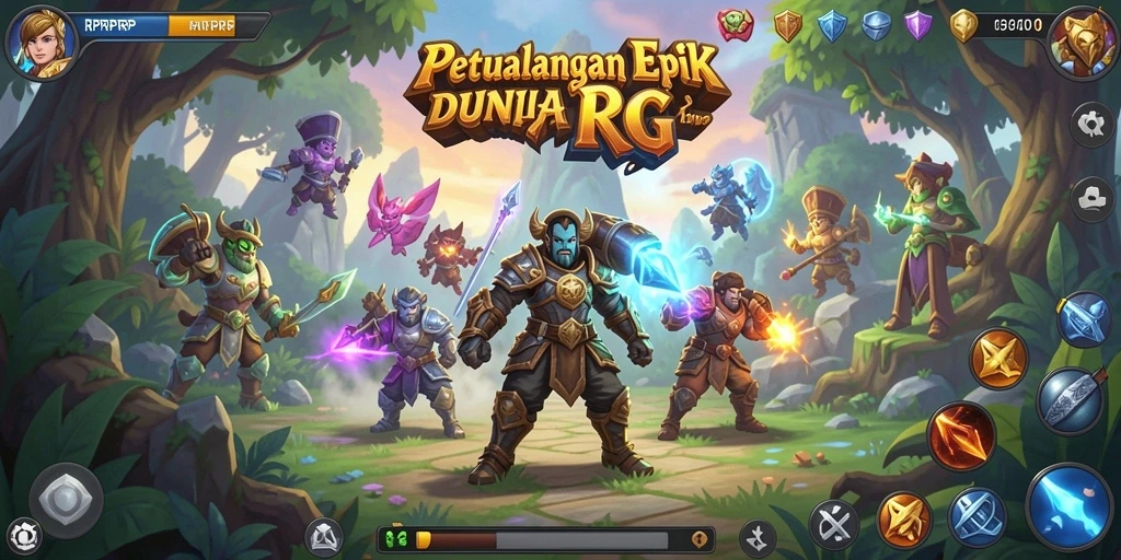 Tampilan gameplay seru dalam dunia fantasi RPG.