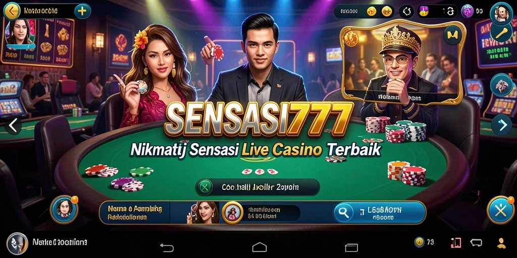 Tampilan gameplay Live Casino SENSASI777 yang mendebarkan dan interaktif.