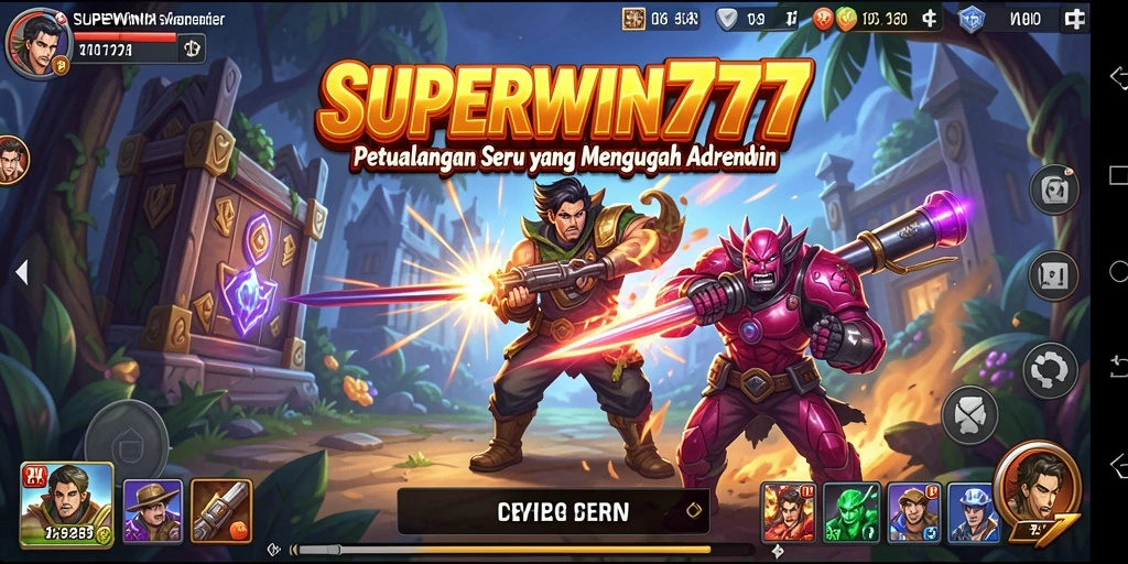 Gameplay SUPERWIN777 yang menampilkan aksi petualangan seru.