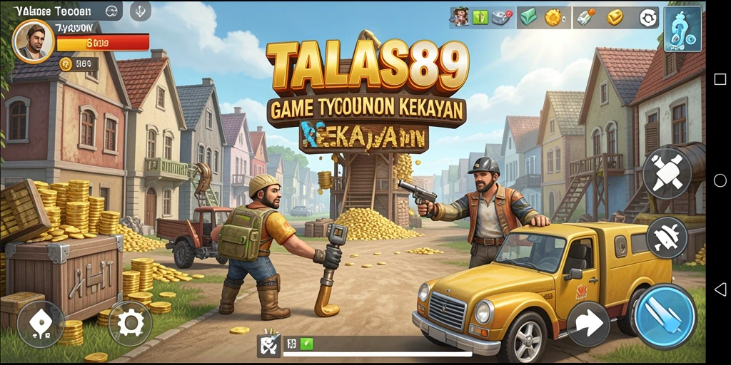 Tampilan gameplay seru dari TALAS89 yang menampilkan keseruan manajemen Tycoon.