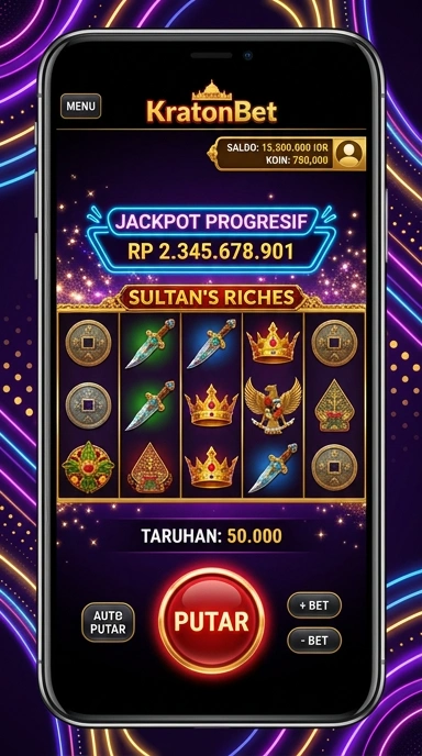 Tampilan utama aplikasi kratonbet yang menarik dan mudah digunakan.